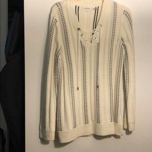 White and Navy Calvin Klein sweater size  S NWOT!